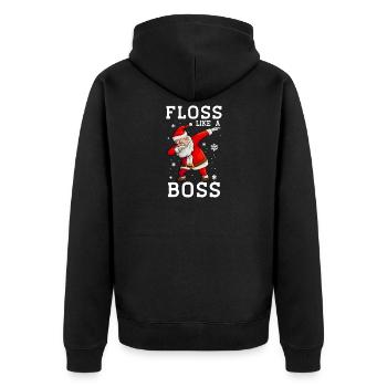 Père Noël Dab - Veste à capuche bio Premium Unisexe - noir - Dos - Nico (187cm)