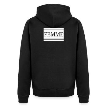 FEMME - Veste à capuche bio Premium Unisexe - noir - Dos - Nico (187cm)