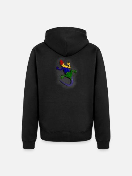 LIVE-FARBEN - Unisex Premium Bio Zip Hoodie - Schwarz
