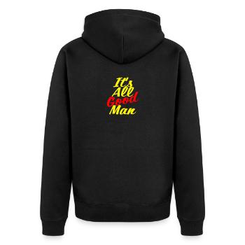 saul good man - Veste à capuche bio Premium Unisexe - noir - Dos - Nico (187cm)