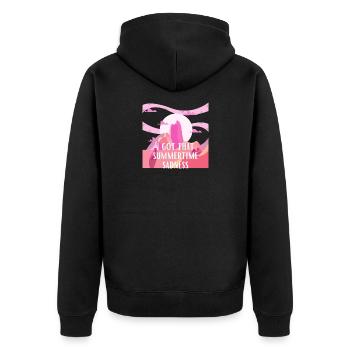 J'ai cette tristesse estivale - Veste à capuche bio Premium Unisexe - noir - Dos - Nico (187cm)