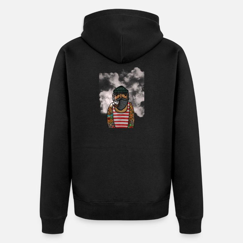 marin - Veste à capuche bio Premium Unisexe - noir