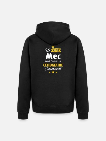 Mec célibataire célibat - Veste à capuche bio Premium Unisexe - noir