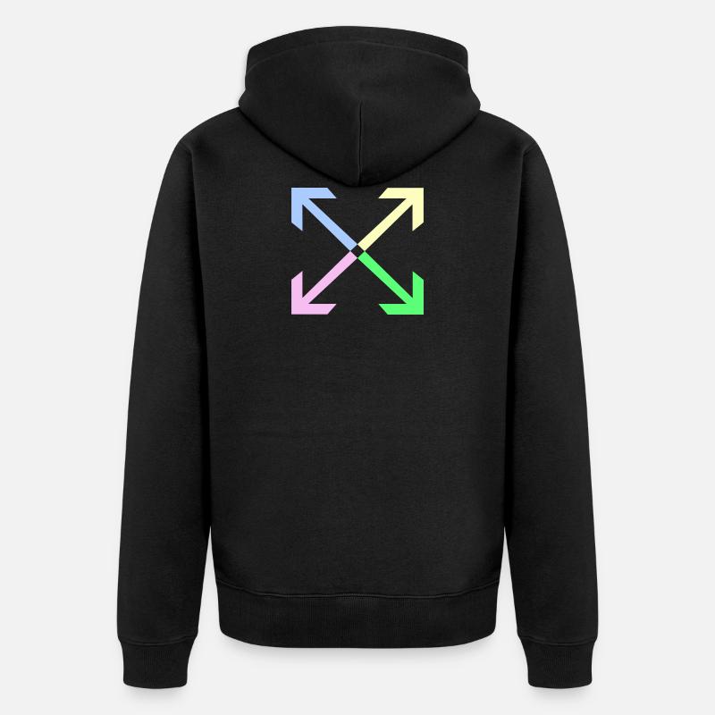 X Flèches - Veste à capuche bio Premium Unisexe - noir