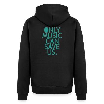 Only Music can save us cadeau de raving concert - Veste à capuche bio Premium Unisexe - noir - Dos - Nico (187cm)