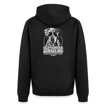 CATAHOULA LEOPARD DOG coolest people Wilsigns - Veste à capuche bio Premium Unisexe - noir - Dos - Nico (187cm)