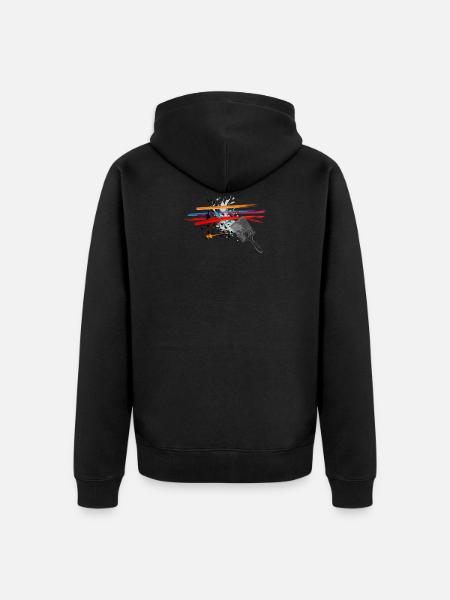 Paint Brush Painting Painter Blobs - Unisex Premium Organic Zip Hoodie - black