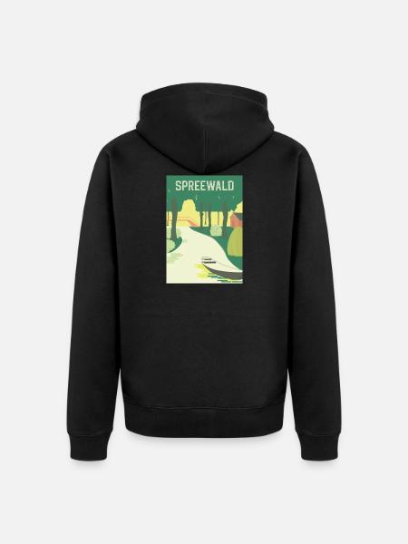 Spreewald Vintage - Unisex Premium Bio Zip Hoodie - Schwarz