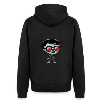 Zombie Halloween - Veste à capuche bio Premium Unisexe - noir - Dos - Nico (187cm)