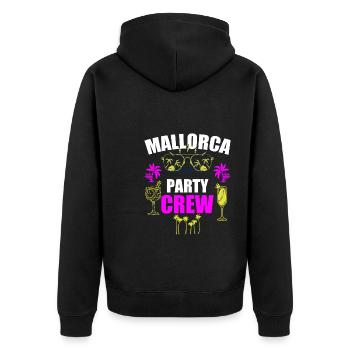 Mallorca Party Crew Spanien Saufen Bier Männer - Unisex Premium Bio Zip Hoodie - Schwarz - Hinten - Nico (187cm)