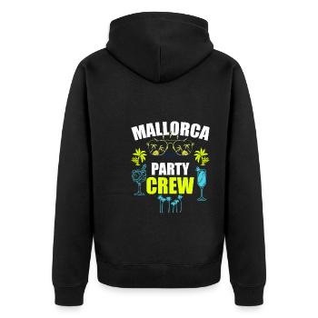 Mallorca Party Crew Spanien Saufen Bier Männer - Unisex Premium Bio Zip Hoodie - Schwarz - Hinten - Nico (187cm)