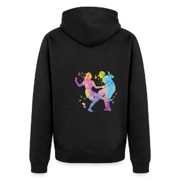 Danse Swing 60s Boogie Woogie - Veste à capuche bio Premium Unisexe - noir - Dos - Nico (187cm)