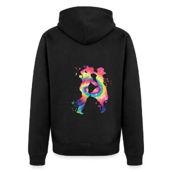 Dancing Swing 60s Boogie Woogie - Unisex Premium Organic Zip Hoodie - black - Back - Nico (187cm)