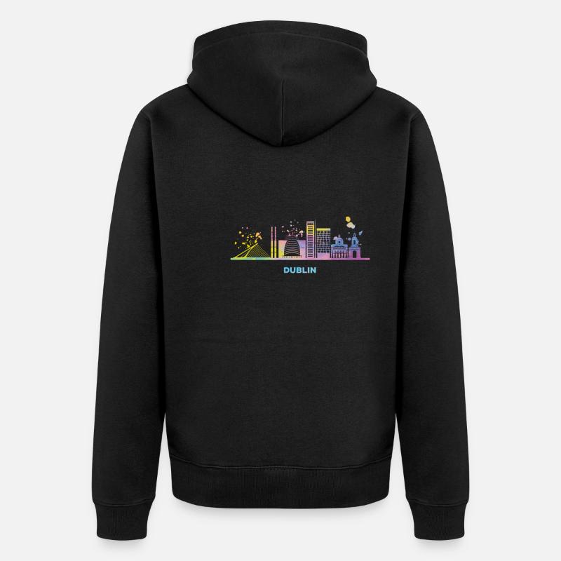 Dublin Skyline Dublin - Veste à capuche bio Premium Unisexe - noir