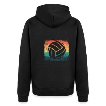 Volleyball Joueur Retro Beach Volleyball - Veste à capuche bio Premium Unisexe - noir - Dos - Nico (187cm)