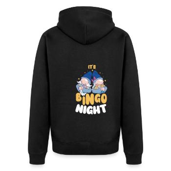 C’est bingo nuit bingo - Veste à capuche bio Premium Unisexe - noir - Dos - Nico (187cm)