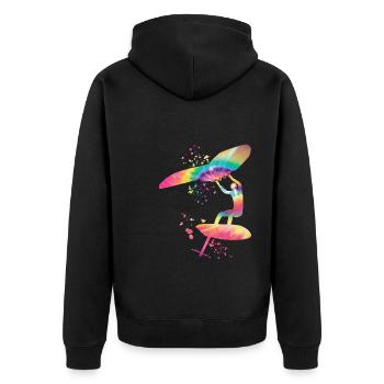 Wing Foil Wingsurfing Man Foil Wing - Veste à capuche bio Premium Unisexe - noir - Dos - Nico (187cm)