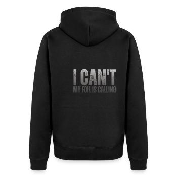 Wing Foil Wingsurfing Foil Wing - Unisex Premium Organic Zip Hoodie - black - Back - Nico (187cm)
