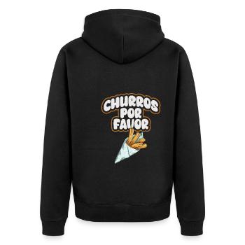 Churros Por Favor Churro mexicain vintage - Veste à capuche bio Premium Unisexe - noir - Dos - Nico (187cm)