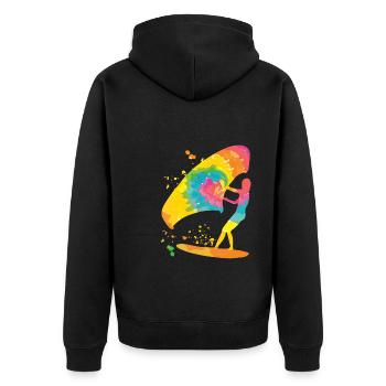 Wing Foil Wingsurfing Woman Foil Wing - Veste à capuche bio Premium Unisexe - noir - Dos - Nico (187cm)