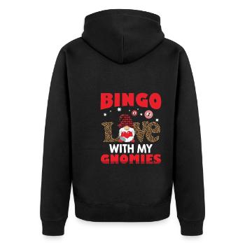Bingo Amour avec mes Gnomies Lion Bingo - Veste à capuche bio Premium Unisexe - noir - Dos - Nico (187cm)