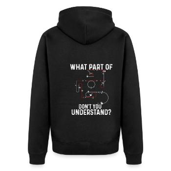 Don't you understand aerobatic Aresti figures - Unisex Premium Organic Zip Hoodie - black - Back - Nico (187cm)