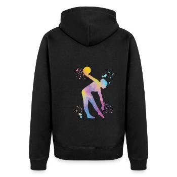 Gymnast with ball rhythmic gymnastics - Unisex Premium Organic Zip Hoodie - black - Back - Nico (187cm)