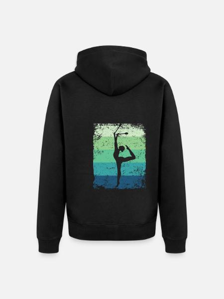 Gymnast Legs Retro Rhythmic Gymnastics - Unisex Premium Organic Zip Hoodie - black