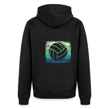 Volleyball Joueur Retro Beach Volleyball - Veste à capuche bio Premium Unisexe - noir - Dos - Nico (187cm)