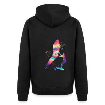 Wing Foil Wingsurfing Man Foil Wing - Veste à capuche bio Premium Unisexe - noir - Dos - Nico (187cm)