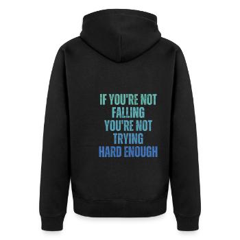 Wing Foil Wingsurfing Foil Wing - Unisex Premium Bio Zip Hoodie - Schwarz - Hinten - Nico (187cm)