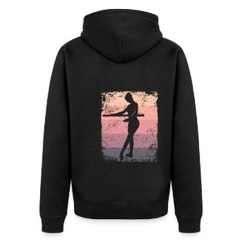 Ballet Danseuse Vintage Femme Ballerine - Veste à capuche bio Premium Unisexe - noir - Dos - Nico (187cm)