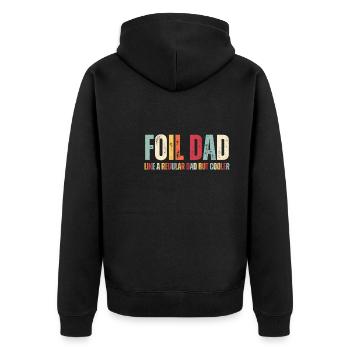 Foil Dad Wing Foil Wingsurfing Foil Wing - Unisex Premium Organic Zip Hoodie - black - Back - Nico (187cm)