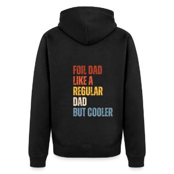Foil Dad Wing Foil Wingsurfing Foil Wing - Unisex Premium Organic Zip Hoodie - black - Back - Nico (187cm)