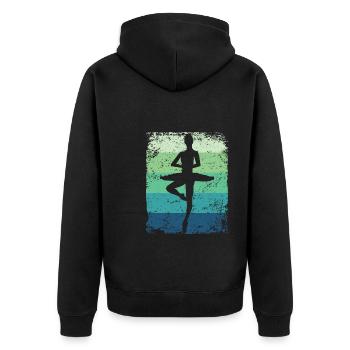 Ballet Danseuse Vintage Femme Ballerine - Veste à capuche bio Premium Unisexe - noir - Dos - Nico (187cm)