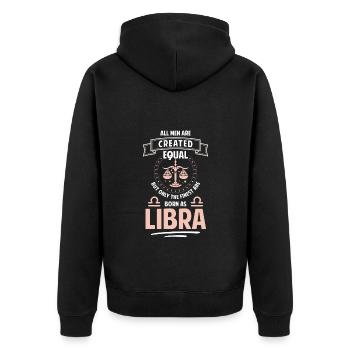 Birthday Zodiac Sign Date of Birth Birth - Unisex Premium Organic Zip Hoodie - black - Back - Nico (187cm)