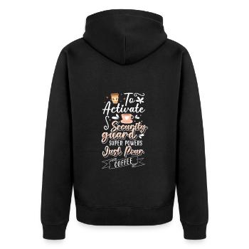 Sécurité travail de videur de sécurité - Veste à capuche bio Premium Unisexe - noir - Dos - Nico (187cm)