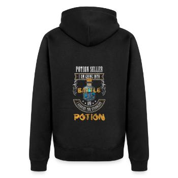 Chemistry Nature Occult Witchcraft - Unisex Premium Organic Zip Hoodie - black - Back - Nico (187cm)