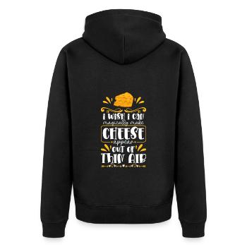 Cheese Mouse Fast food Dairy - Unisex Premium Organic Zip Hoodie - black - Back - Nico (187cm)