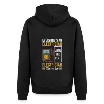 Electricité Electronique Électrique - Veste à capuche bio Premium Unisexe - noir - Dos - Nico (187cm)