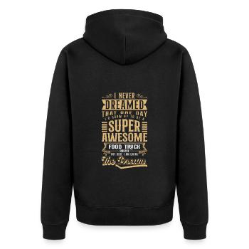 Food Truck Food Trucker Frites - Veste à capuche bio Premium Unisexe - noir - Dos - Nico (187cm)