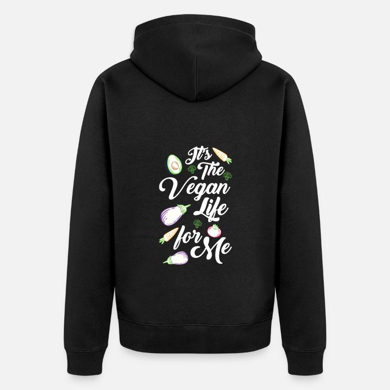 Véganisme Végétarien Sain - Veste à capuche bio Premium Unisexe - noir