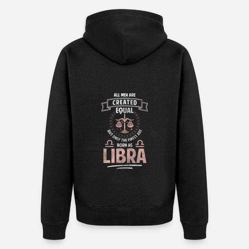 Horoskop Sternbild September Aberglauben - Unisex Premium Bio Zip Hoodie - Schwarz