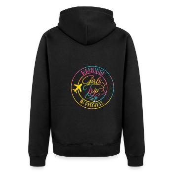 Girl Weekend Girls Trip Beach Vibes 2024 - Unisex Premium Organic Zip Hoodie - black - Back - Nico (187cm)