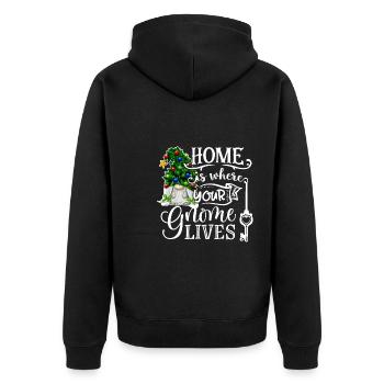 La maison est l’endroit où vit votre gnome Weihnachtsgnom - Veste à capuche bio Premium Unisexe - noir - Dos - Nico (187cm)