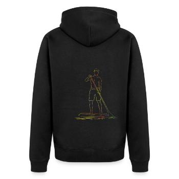 Stand Up Paddling Stand Up Board Sup - Unisex Premium Organic Zip Hoodie - black - Back - Nico (187cm)
