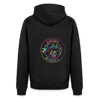 Girl Weekend Girls Trip Beach Vibes 2024 - Unisex Premium Organic Zip Hoodie - black - Back - Nico (187cm)
