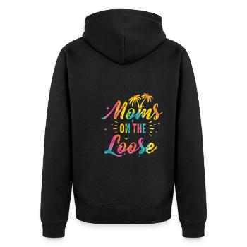 Mamans Sur Le Voyage Des Copines En Liberté - Veste à capuche bio Premium Unisexe - noir - Dos - Nico (187cm)