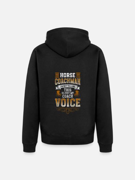 Pferdekutsche Pferd Gast Kutschieren - Unisex Premium Bio Zip Hoodie - Schwarz