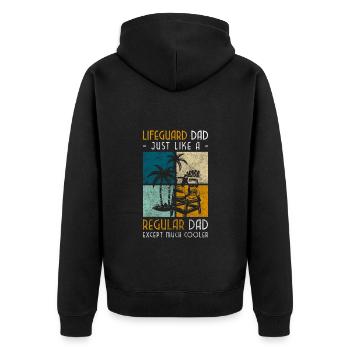 Chaise de plage d’eau de mer sauveteur - Veste à capuche bio Premium Unisexe - noir - Dos - Nico (187cm)
